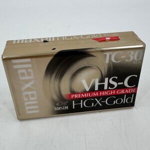 Maxell HGX Gold TC-30 VHS C Premium High Grade Videotape Cassette